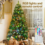 Jingle Jollys Christmas Tree 1.8m RGB Remote LED Tree Party Decoration 890 Tips - Occasions > Christmas > Christmas