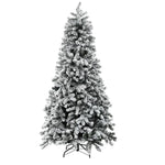 Jingle Jollys Christmas Tree 1.8m Snow Flocked LED Xmas Decoration 8 Light Modes - Occasions > Christmas > Christmas