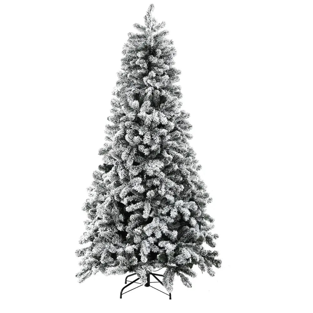 Jingle Jollys Christmas Tree 1.8m Snow Flocked LED Xmas Decoration 8 Light Modes - Occasions > Christmas > Christmas
