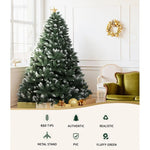 Jingle Jollys Christmas Tree 1.8m Snowy Xmas Tree 650 Tips - Occasions > Christmas > Christmas Trees