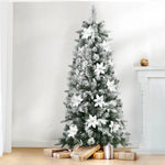Jingle Jollys Christmas Tree 1.8m Xmas Tree Snow Flocked Flowers Decor 564 Tips - Occasions > Christmas > Christmas