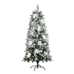 Jingle Jollys Christmas Tree 1.8m Xmas Tree Snow Flocked Flowers Decor 564 Tips - Occasions > Christmas > Christmas