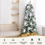 Jingle Jollys Christmas Tree 1.8m Xmas Tree Snow Flocked Flowers Decor 564 Tips - Occasions > Christmas > Christmas