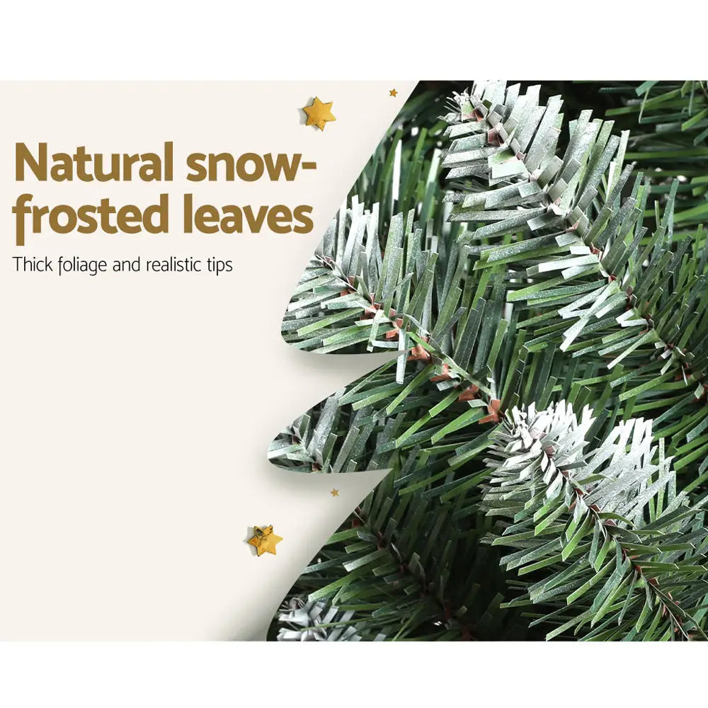 Jingle Jollys Christmas Tree 1.8m Xmas Tree Snowy 300 Tips - Occasions > Christmas > Christmas Trees