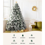 Jingle Jollys Christmas Tree 1.8M Xmas Trees Decorations Snowy 758 Tips - Occasions > Christmas > Christmas Trees