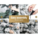 Jingle Jollys Christmas Tree 1.8M Xmas Tree with 350 LED Lights Snowy Tips - Occasions > Christmas > Christmas Trees