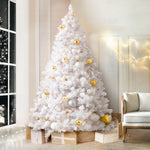 Jingle Jollys Christmas Tree 2.1m 1000 White Tips Xmas Tree - Occasions > Christmas > Christmas Trees
