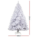 Jingle Jollys Christmas Tree 2.1m 1000 White Tips Xmas Tree - Occasions > Christmas > Christmas Trees