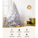 Jingle Jollys Christmas Tree 2.1m 1000 White Tips Xmas Tree - Occasions > Christmas > Christmas Trees