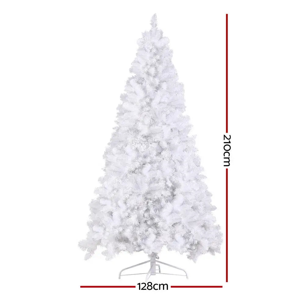 Jingle Jollys Christmas Tree 2.1m 500 LED Xmas Tree White 1260 Tips - Occasions > Christmas > Christmas Trees