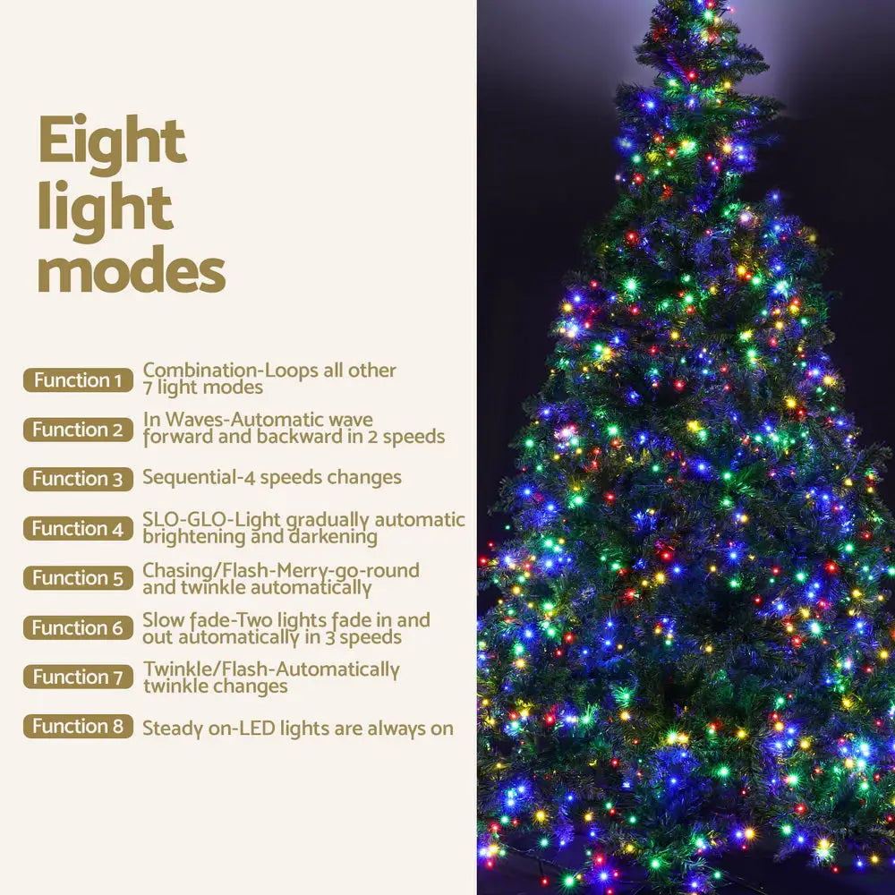 Jingle Jollys Christmas Tree 2.1m Xmas Tree 8 Light Mode Multi Colour - Occasions > Christmas > Christmas Trees