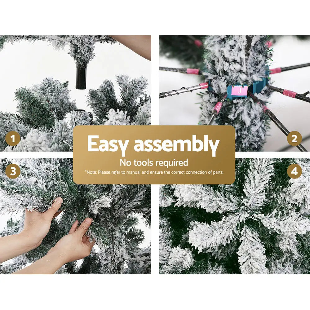 Jingle Jollys Christmas Tree 2.1M Xmas Trees Decorations Snowy 1106 Tips - Occasions > Christmas > Christmas Trees
