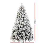 Jingle Jollys Christmas Tree 2.1M Xmas Tree with 500 LED Lights Snowy Tips - Occasions > Christmas > Christmas Trees