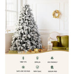 Jingle Jollys Christmas Tree 2.1M Xmas Tree with 500 LED Lights Snowy Tips - Occasions > Christmas > Christmas Trees