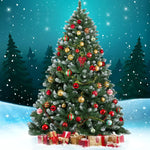 Jingle Jollys Christmas Tree 2.4m Snowy Xmas Tree 1225 Tips - Occasions > Christmas > Christmas Trees