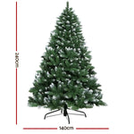 Jingle Jollys Christmas Tree 2.4m Snowy Xmas Tree 1225 Tips - Occasions > Christmas > Christmas Trees