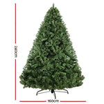 Jingle Jollys Christmas Tree 2.4M Xmas Tree Green 1500 Tips - Occasions > Christmas > Christmas Trees