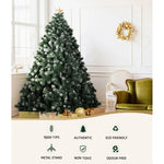 Jingle Jollys Christmas Tree 2.4M Xmas Trees Decorations Snowy 1500 Tips - Occasions > Christmas > Christmas Trees