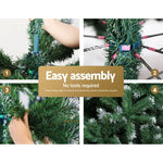 Jingle Jollys Christmas Tree 2.4M Xmas Trees Decorations Snowy 1500 Tips - Occasions > Christmas > Christmas Trees