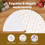 Jingle Jollys Christmas Tree Skirt 90cm Snowflake Ornaments Xmas Decorations - Occasions > Christmas > Christmas
