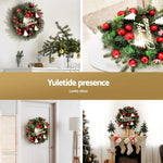 Jingle Jollys Christmas Wreath 40CM Xmas Garland Baubles Ornaments Party Decor - Occasions > Christmas > Christmas