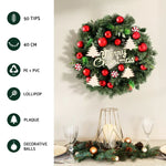 Jingle Jollys Christmas Wreath 40CM Xmas Garland Baubles Ornaments Party Decor - Occasions > Christmas > Christmas