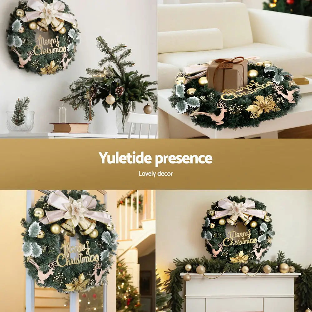 Jingle Jollys Christmas Wreath 60CM Garland Flowers Baubles Party Decorations - Occasions > Christmas > Christmas