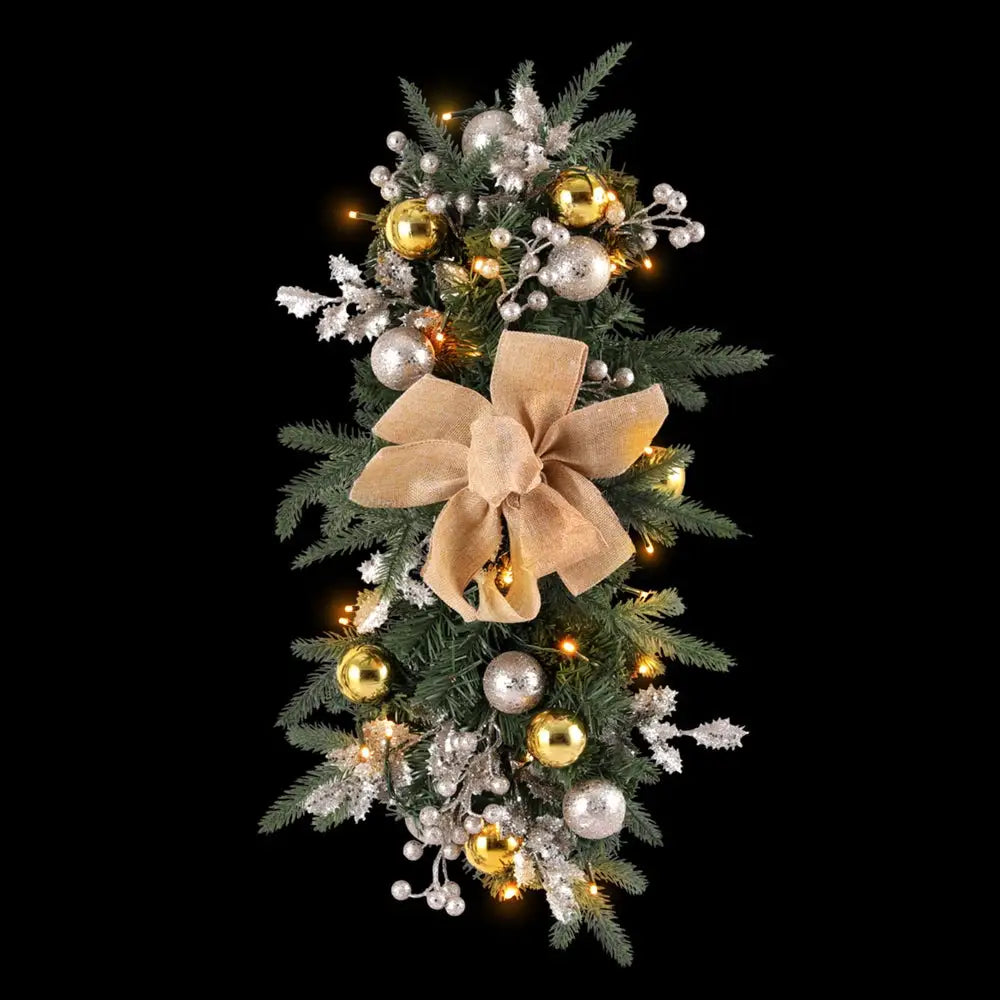 Jingle Jollys Hanging Christmas Garland 45cm Staircase Door Party Decor - Occasions > Christmas > Christmas Wreaths &