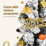 Jingle Jollys Tabletop Christmas Tree 60CM Snowy Xmas Tree Tree Topper Ornaments - Occasions > Christmas > Christmas
