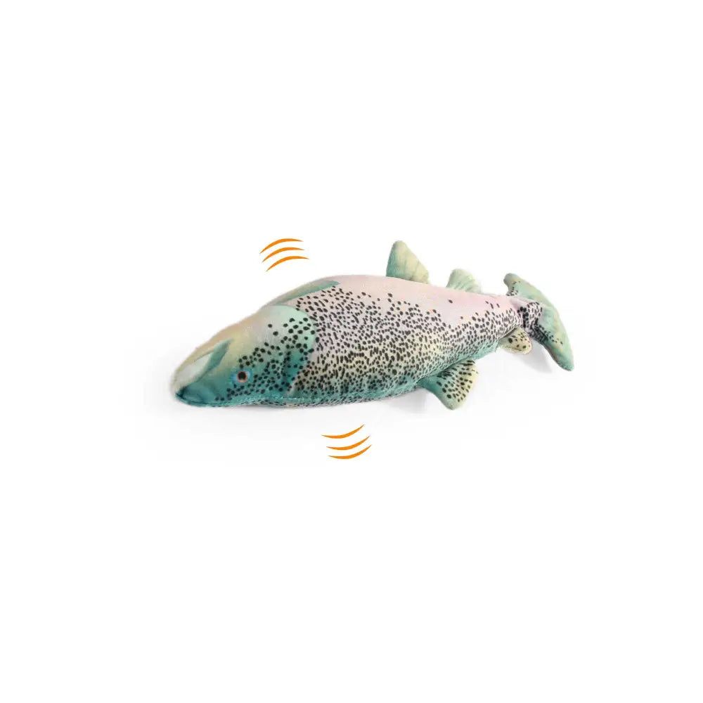 Jittering Trout Cat Toy - Flopping Dancing Fish + Catnip Silvervine Electric USB - Pet Care > Toys > Cat Toys
