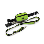 Jogging Dog Bungee Leash - Adjustable Waist Belt Bag + Hands Free Walking Lead - Pet Care > Dog Supplies > Dog Collars