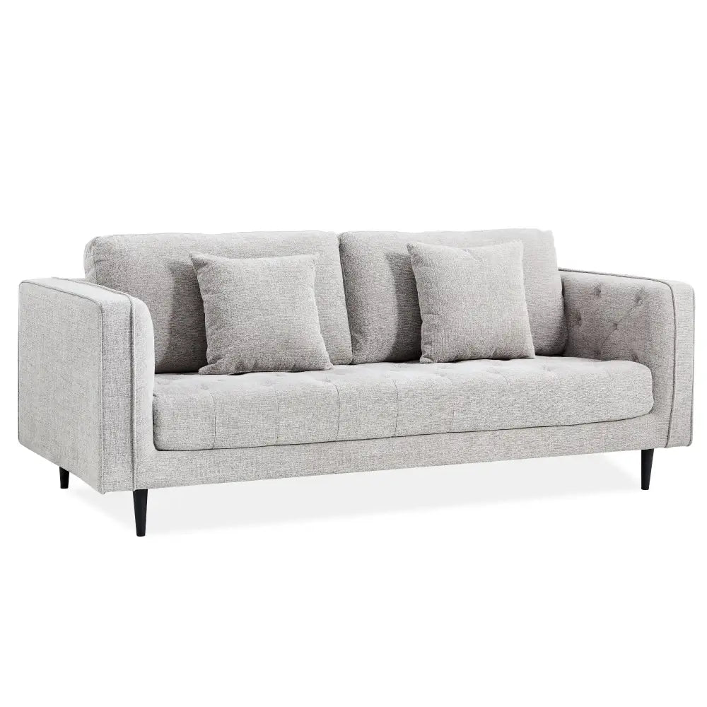 Jolie 3 Seater Sofa Fabric Uplholstered Lounge Couch - Quartz - Furniture > Sofas