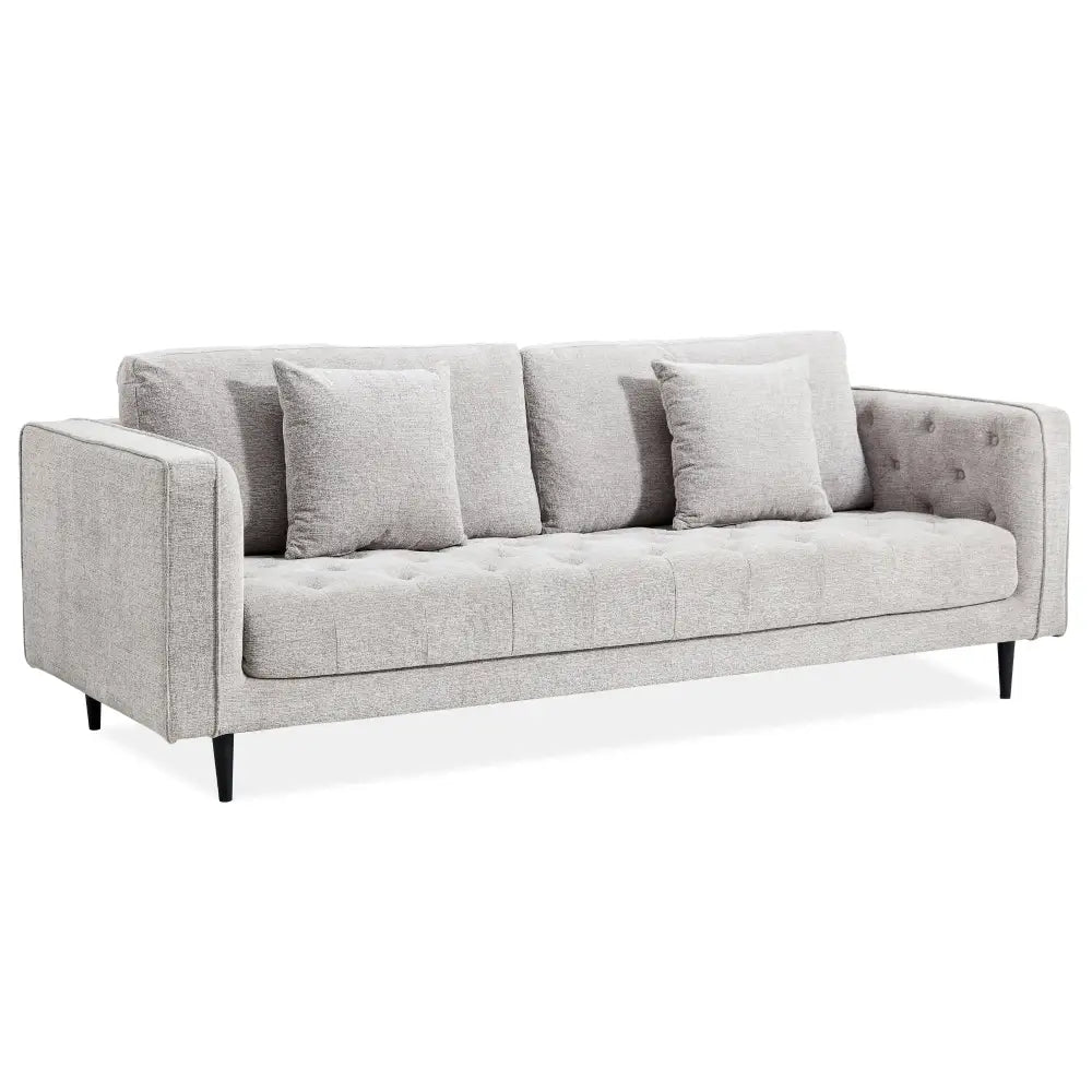 Jolie XL Size 3 Seater Sofa Fabric Uplholstered Lounge Couch - Quartz - Furniture > Sofas