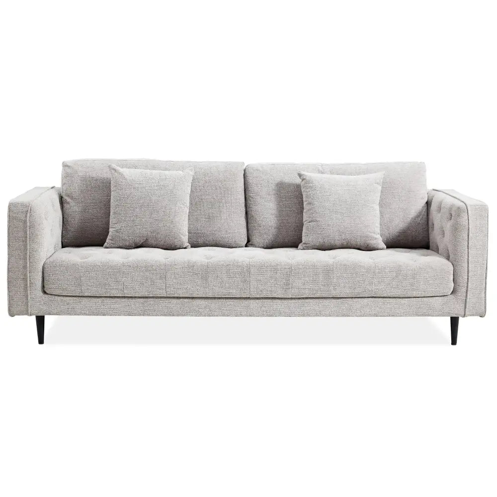 Jolie XL Size 3 Seater Sofa Fabric Uplholstered Lounge Couch - Quartz - Furniture > Sofas