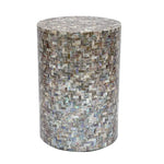 JONAH MOTHER OF PEARL HAND MADE STOOL/SIDE TABLE - Furniture > Living Room > Coffee Tables