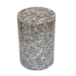 JONAH MOTHER OF PEARL HAND MADE STOOL/SIDE TABLE - Furniture > Living Room > Coffee Tables