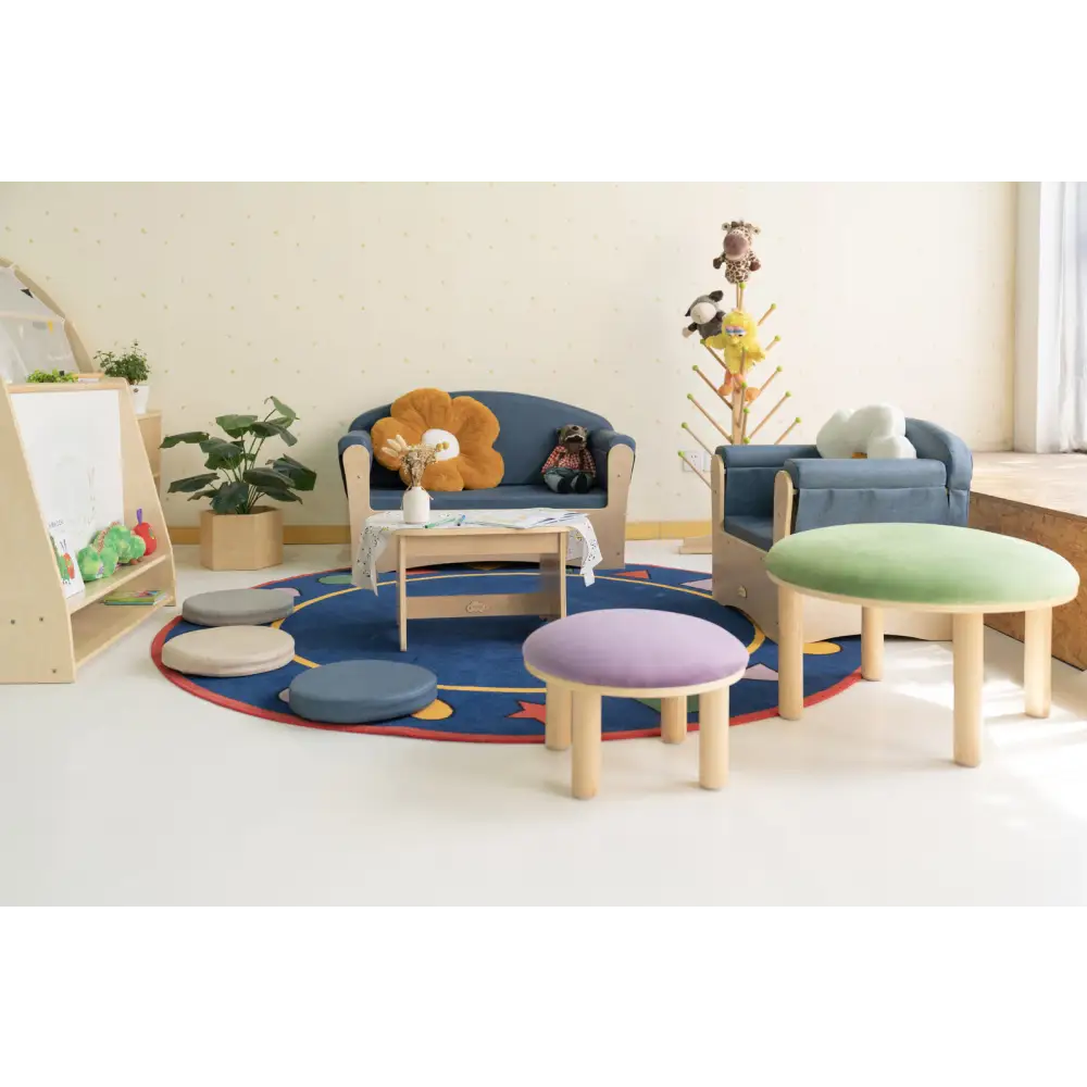 Jooyes Kids 4 Colour Round Velvet Ottoman Set of 4 - Baby & Kids > Baby & Kid’s Toys > Pretend Play
