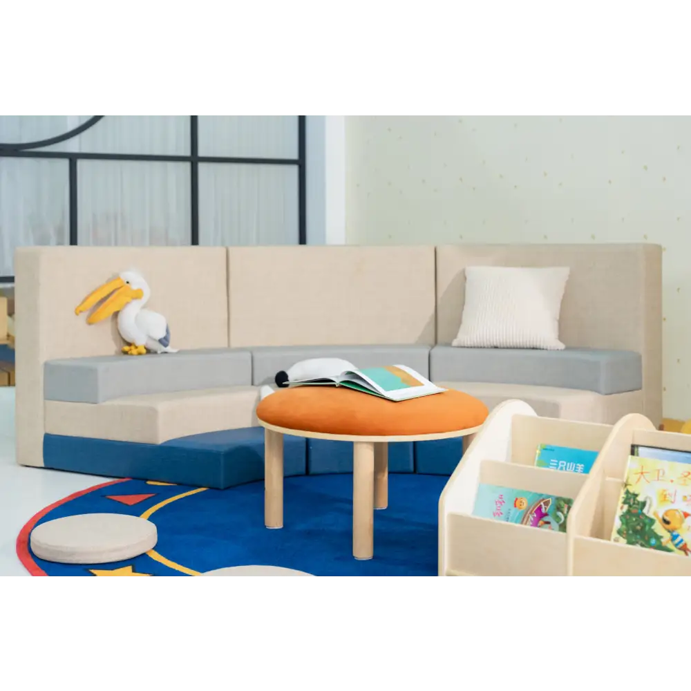 Jooyes Kids 4 Colour Round Velvet Ottoman Set of 4 - Baby & Kids > Baby & Kid’s Toys > Pretend Play