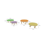 Jooyes Kids 4 Colour Round Velvet Ottoman Set of 4 - Baby & Kids > Baby & Kid’s Toys > Pretend Play