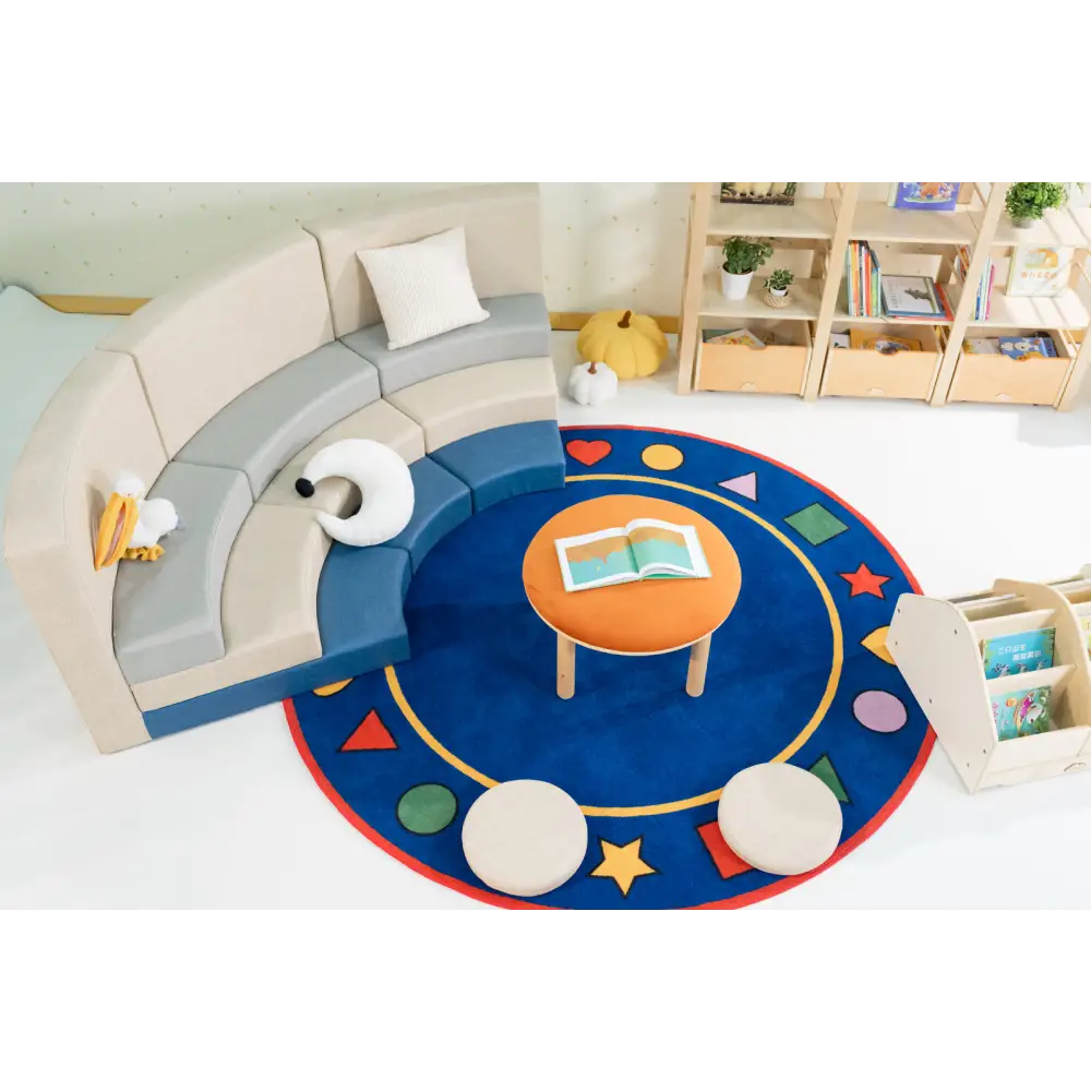 Jooyes Kids 4 Colour Round Velvet Ottoman Set of 4 - Baby & Kids > Baby & Kid’s Toys > Pretend Play