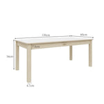 Jooyes Kids Birch and White Rectangular Table - H58cm - Furniture > Dining > Dining Tables