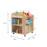 Jooyes Wooden Art Craft Material Storage Trolley - Furniture > Dining > Kitchen & Dining Trolleys