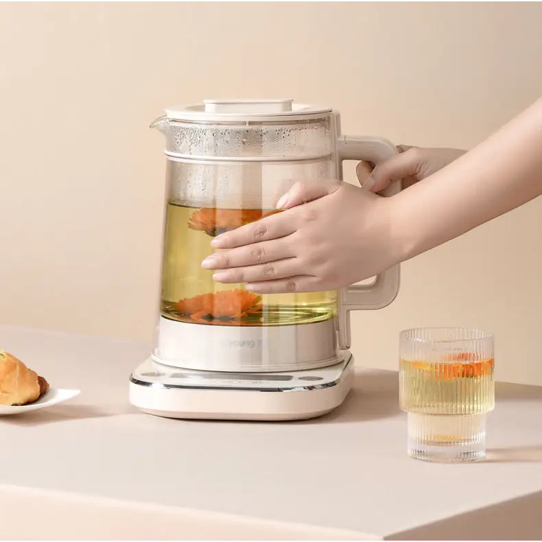 Joyoung Eletric Glass Kettle Set with stewing pot Tea Basket egg holder 1.5L - Appliances > Kitchen Appliances > Kettles
