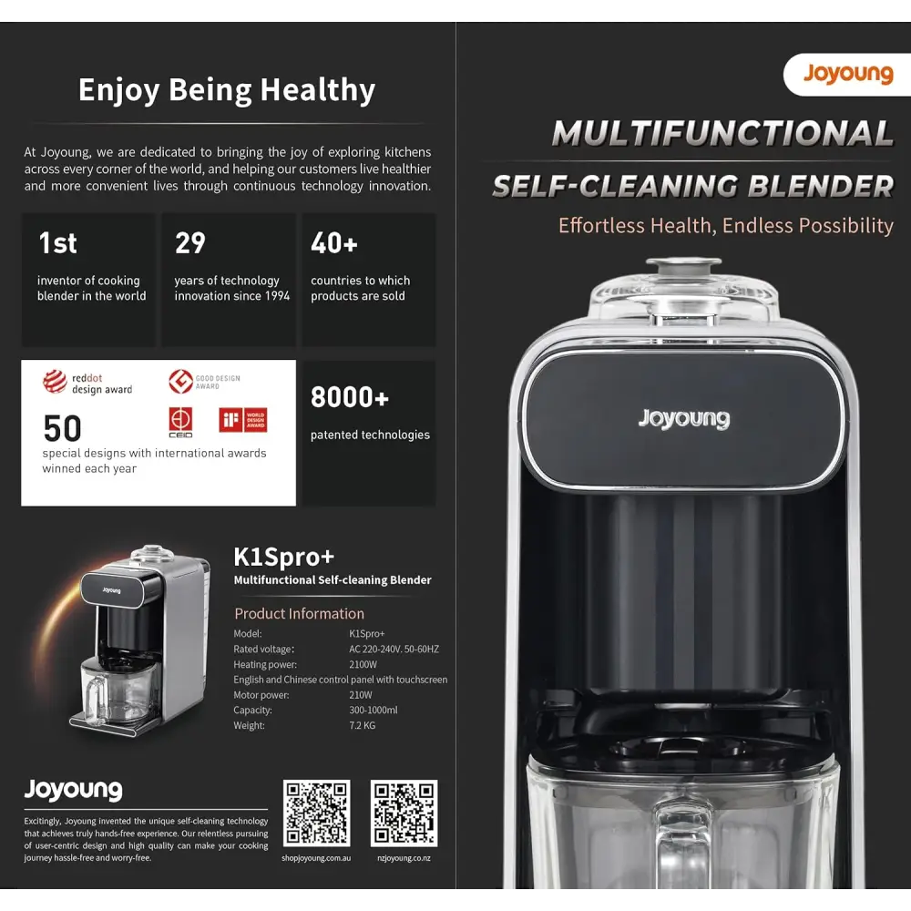 Joyoung K1S Pro Soymilk Machine Soybean Milk Coffee Maker Juicer Water Dispenser - Appliances > Kitchen Appliances >