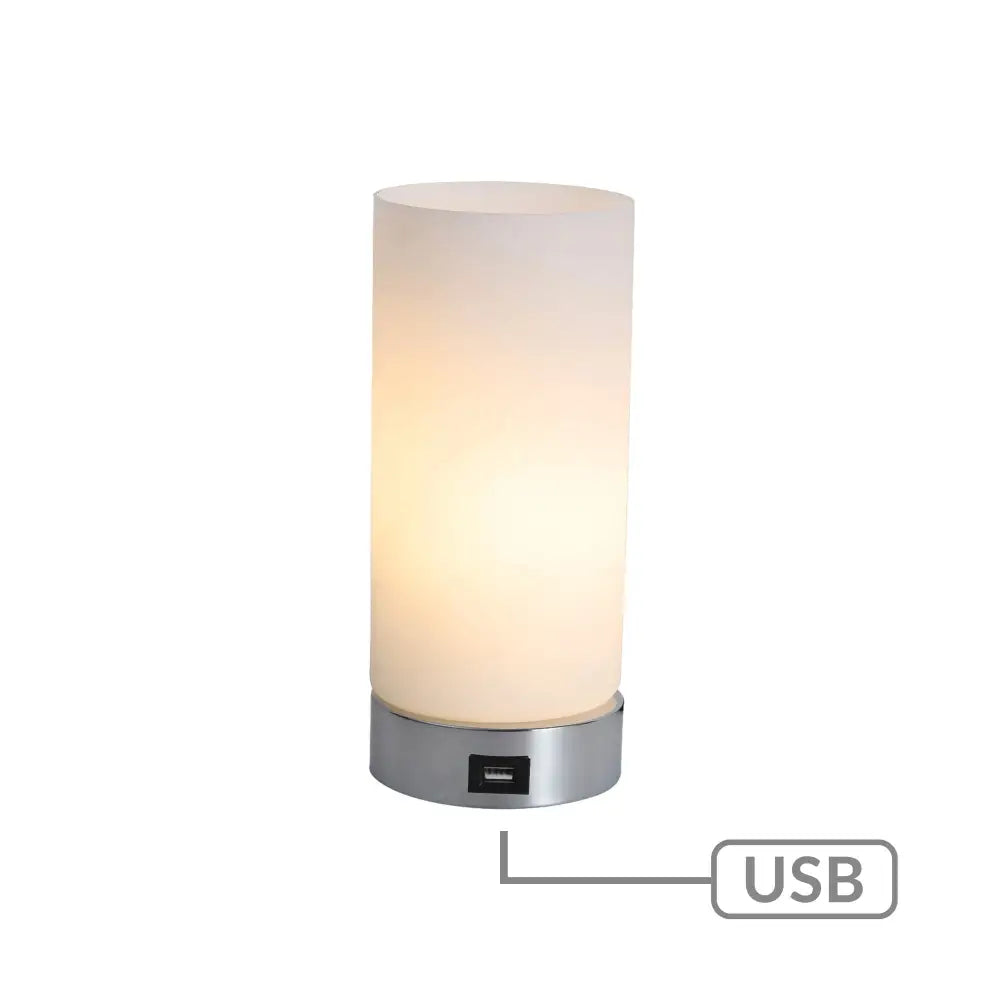Julie Cylinder Touch Lamp with USB Port - Home & Garden > Lighting