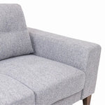 Juliet 2 Seater Sofa Soft Fabric Uplholstered Lounge Couch with RHF Chaise Grey - Furniture > Sofas