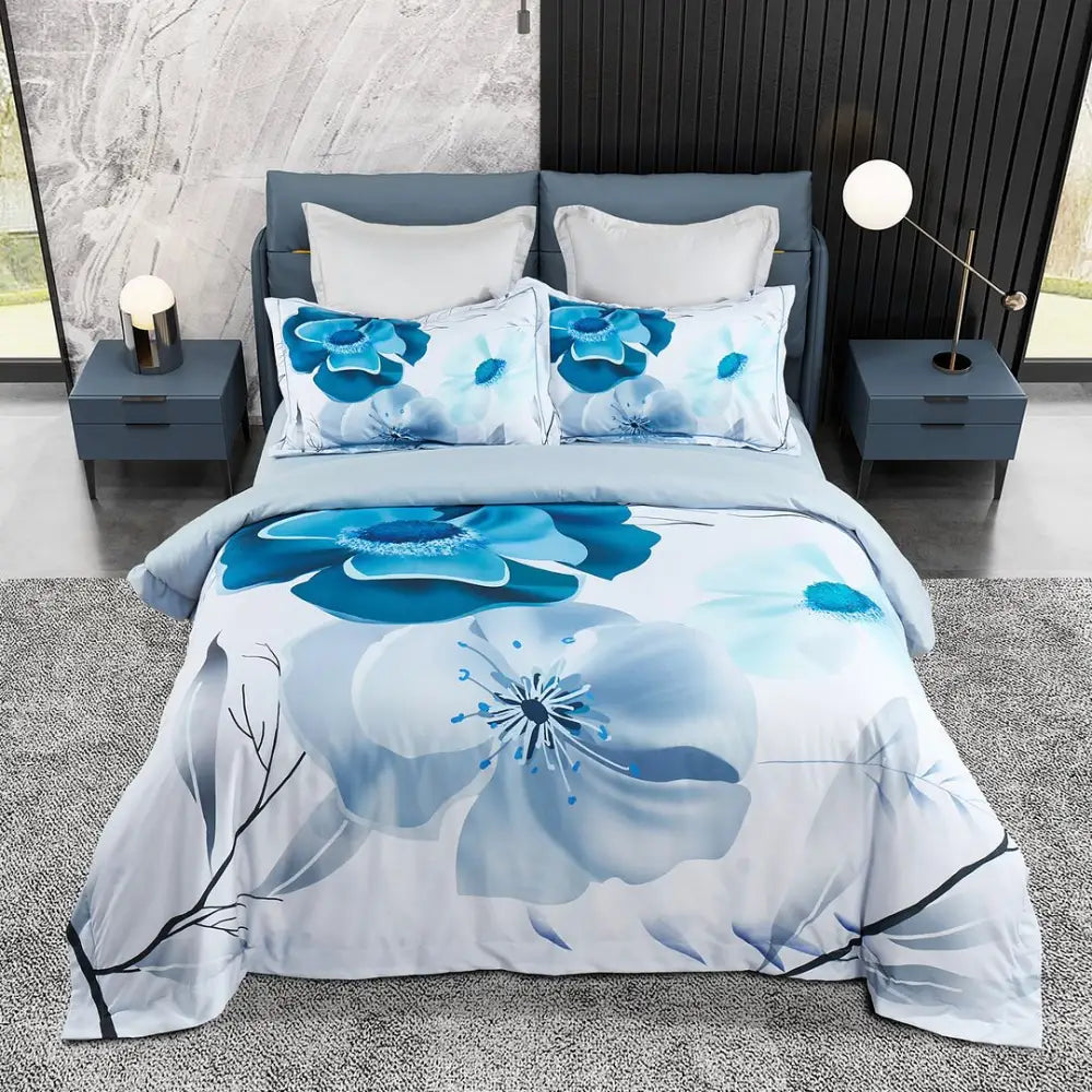 Julieta Floral Quilt Cover Set - Super King Size - Home & Garden > Bedding
