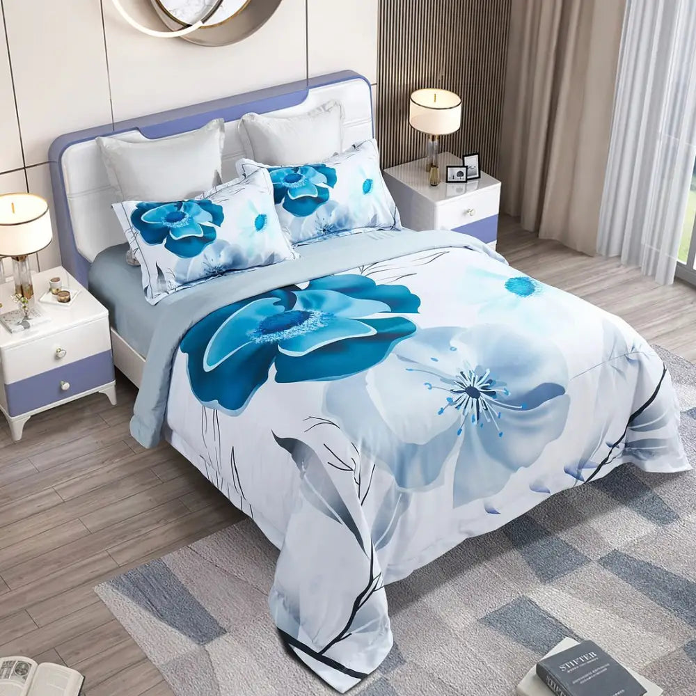 Julieta Floral Quilt Cover Set - Super King Size - Home & Garden > Bedding