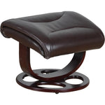 Julio Faux Leather Premium Reclining Lounge Arm Chair w/ Ottoman Swivel Sofa - Furniture > Bar Stools & Chairs > Arm