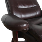 Julio Faux Leather Premium Reclining Lounge Arm Chair w/ Ottoman Swivel Sofa - Furniture > Bar Stools & Chairs > Arm